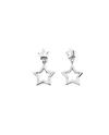 Boucles d'oreilles pendantes pour fille Casella Jewelry en blanc et jaune avec étoiles