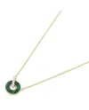 Ponte Vecchio Promesse Choker in Yellow Gold with Malachite and Diamond Pendant