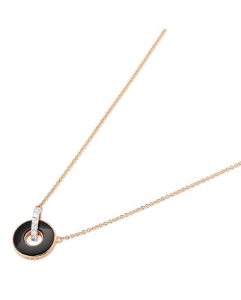 Ponte Vecchio Promesse Choker in Rose Gold with Onyx and Diamond Pendant