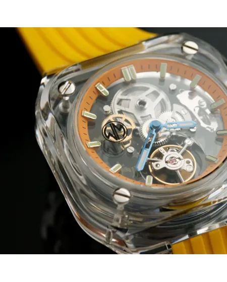 Montre jaune City Life de l'horloger Milano