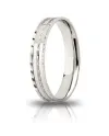 Bague de fiançailles Ninfea d'Unoaerre en argent blanc 3,5 mm
