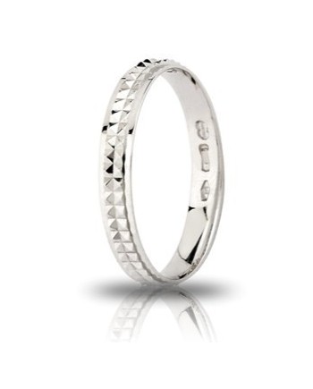 Unoaerre Giacinto Engagement Ring in White Silver 3.0 mm