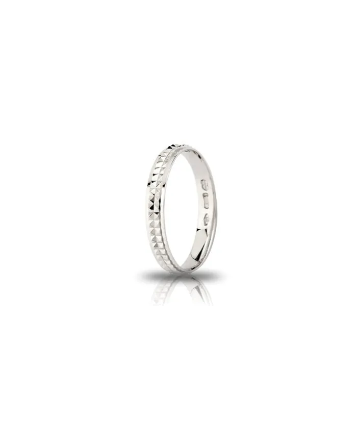 Unoaerre Giacinto Engagement Ring in White Silver 3.0 mm