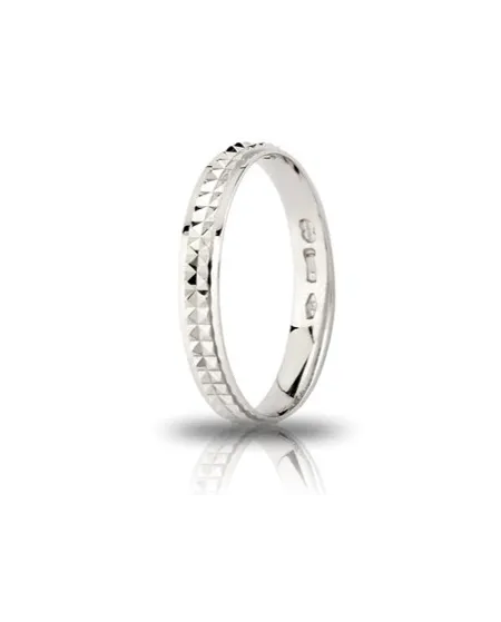 Bague de fiançailles Giacinto d'Unoaerre en argent blanc 3,0 mm