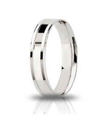 Bague de fiançailles Tournesol Unoaerre en argent blanc 4,0 mm