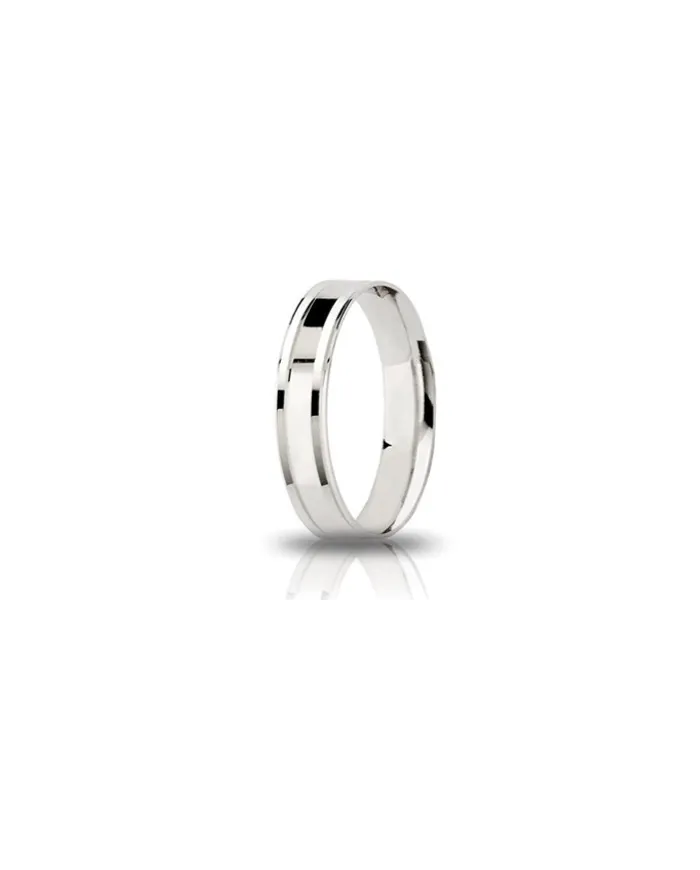 Bague de fiançailles Tournesol Unoaerre en argent blanc 4,0 mm
