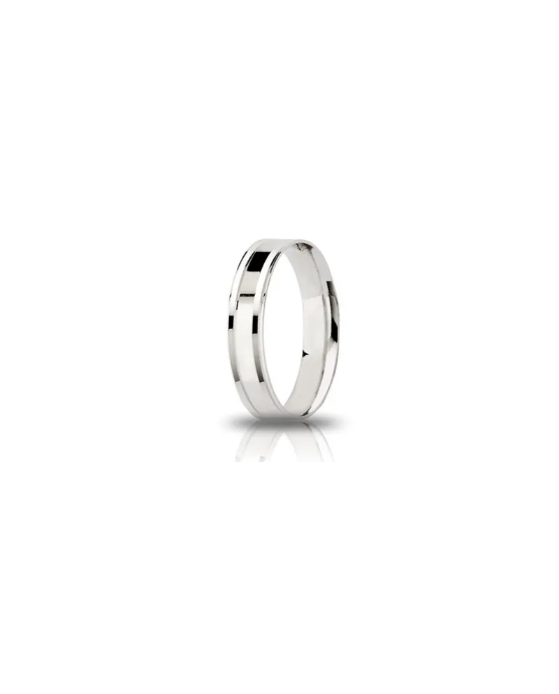 Bague de fiançailles Tournesol Unoaerre en argent blanc 4,0 mm