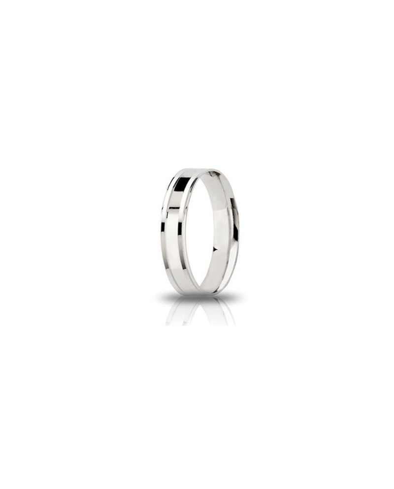 Fedina di Fidanzamento Unoaerre Girasole in Argento Bianco 4,0 mm