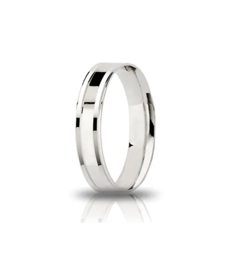 Bague de fiançailles Tournesol Unoaerre en argent blanc 4,0 mm