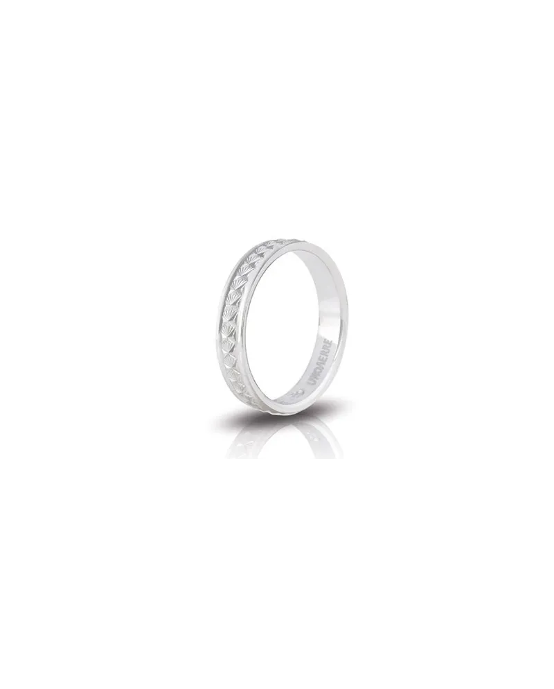 Bague de fiançailles Pétunia Unoaerre en argent blanc 3,40 mm