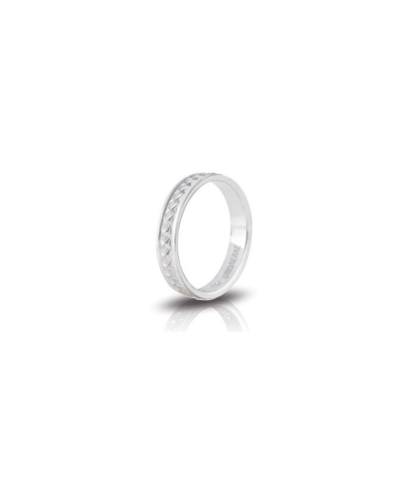 Unoaerre Petunia Engagement Ring in White Silver 3.40 mm
