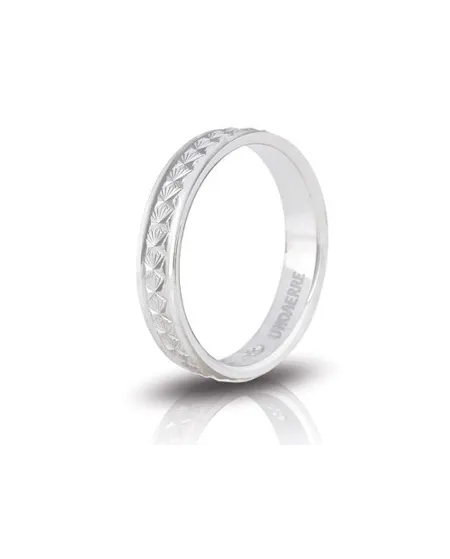 Unoaerre Petunia Engagement Ring in White Silver 3.40 mm