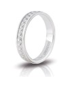 Bague de fiançailles Pétunia Unoaerre en argent blanc 3,40 mm