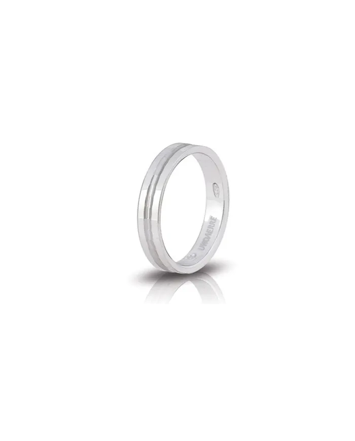 Unoaerre Biancospino Engagement Ring in White Silver 3.8 mm