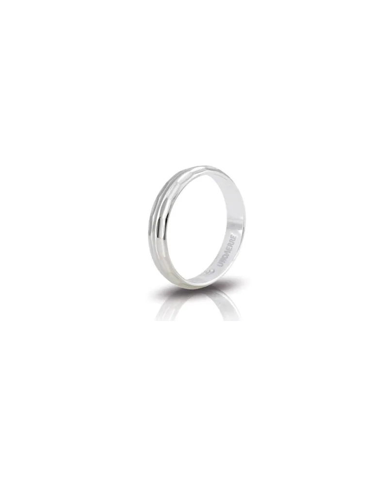 Fedina di Fidanzamento Unoaerre Peonia in Argento Bianco 3,5 mm