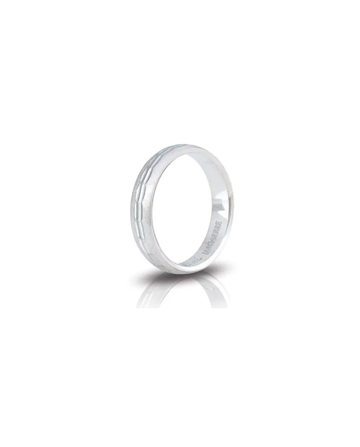 Unoaerre Ibisco Engagement Ring in White Silver 3.4 mm