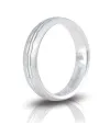 Bague de fiançailles Ibisco d'Unoaerre en argent blanc 3,4 mm