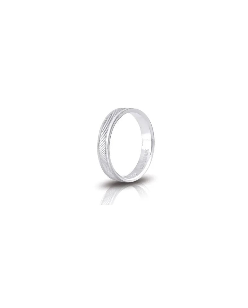 Fedina di Fidanzamento Unoaerre Giunchiglia in Argento Bianco 3,8 mm Fedina di Fidanzamento Unoaerre Giunchiglia in Argento Bianco 3,8 mm