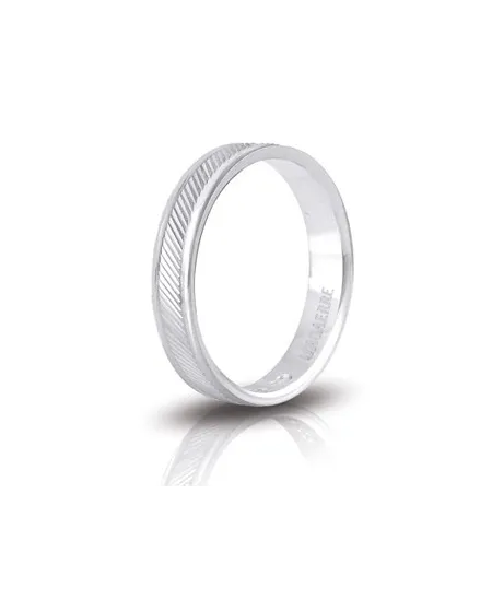 Fedina di Fidanzamento Unoaerre Giunchiglia in Argento Bianco 3,8 mm