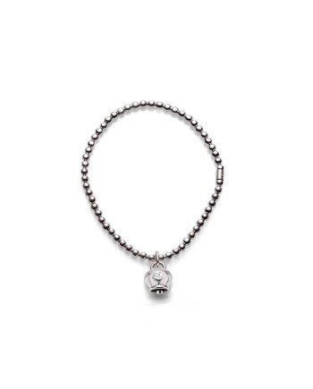 Chantecler silver elastic bracelet with silver bell