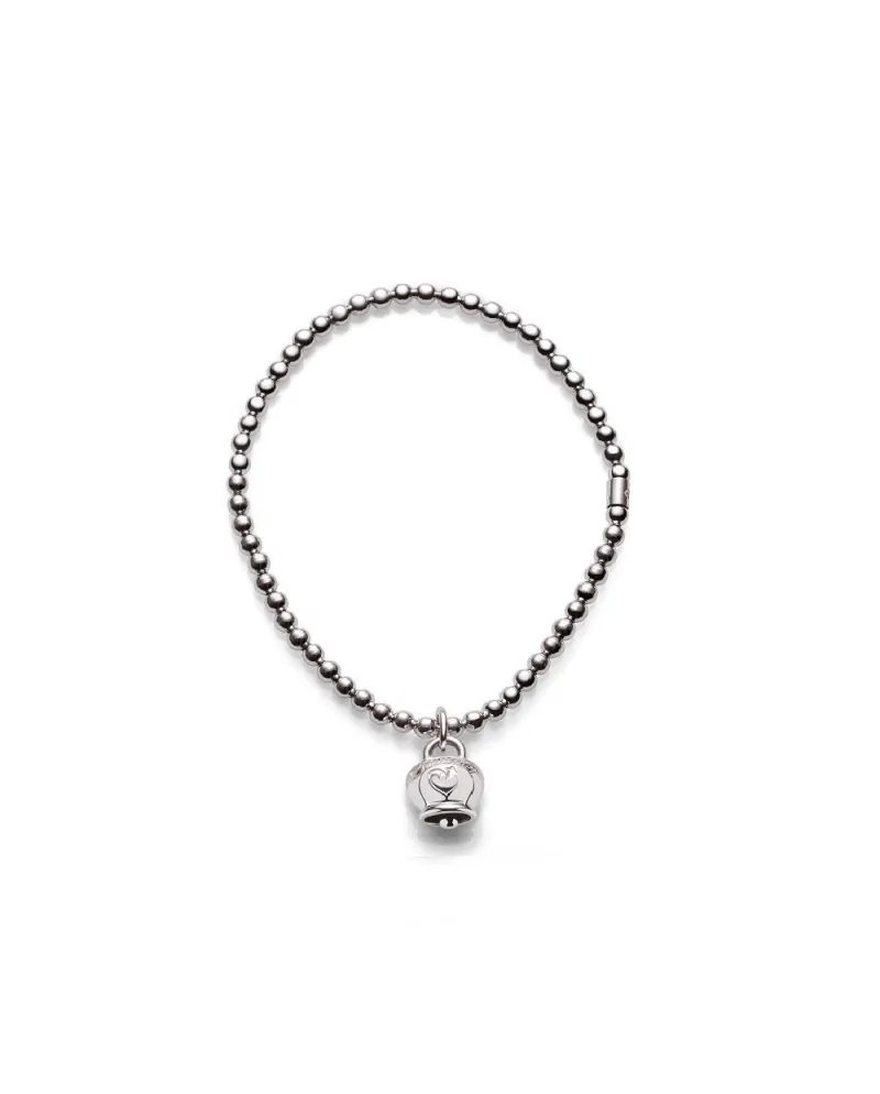 bracciale elastico in argento chantecler con campanella in argento