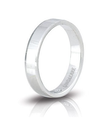 Fedina di Fidanzamento Unoaerre Loto in Argento Bianco 3,7 mm