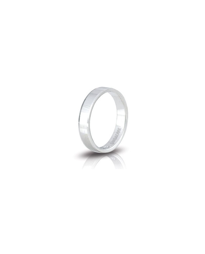 Fedina di Fidanzamento Unoaerre Loto in Argento Bianco 3,7 mm