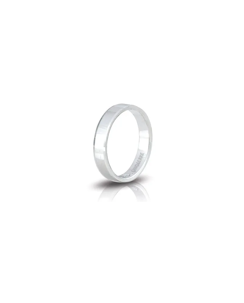 Fedina di Fidanzamento Unoaerre Loto in Argento Bianco 3,7 mm Fedina di Fidanzamento Unoaerre Loto in Argento Bianco 3,7 mm