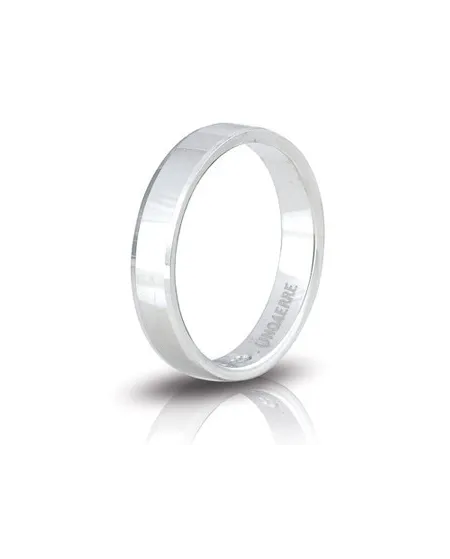 Fedina di Fidanzamento Unoaerre Loto in Argento Bianco 3,7 mm