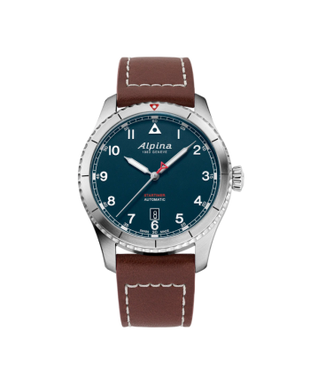 Orologio Alpina Pilot Startimer Automatic Blu con Cinturino Pelle