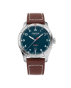 Montre automatique Alpina Pilot Startimer avec bracelet en cuir bleu