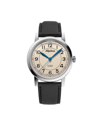 Alpina Heritage Beige Watch with Leather Strap