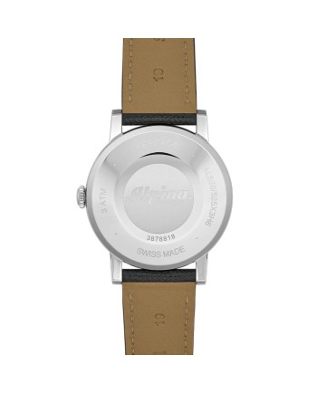 Montre Alpina Heritage beige avec bracelet en cuir