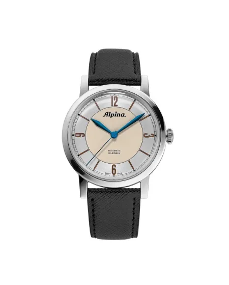 Orologio Alpina Heritage Beige con Cinturino in Pelle