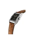 Montre Alpina Heritage Carrée Automatique 140 Ans Bracelet Cuir Noir