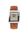 Montre Alpina Heritage Carrée Automatique 140 Ans Bracelet Cuir Beige
