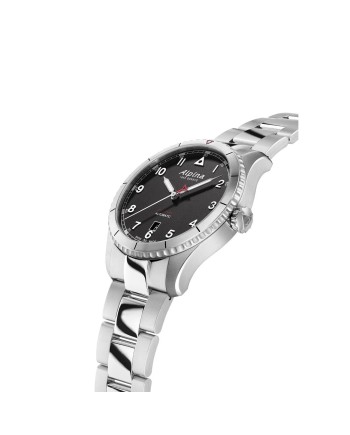 Montre automatique Alpina Pilot Startimer noire avec acier