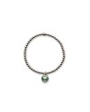 bracciale in argento chantecler con campanella in smalto verde