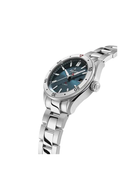 Alpina Automatic Blue Watch with Steel Strap