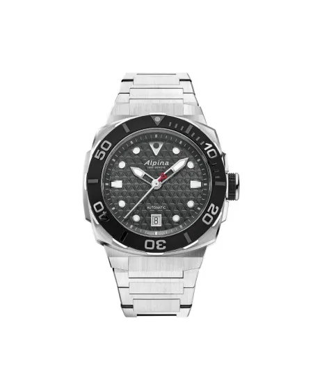 Montre automatique Alpina Seastrong Diver Extreme noire avec bracelet en acier