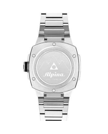 Alpina Seastrong Diver Extreme Automatic Black Watch with Steel Strap