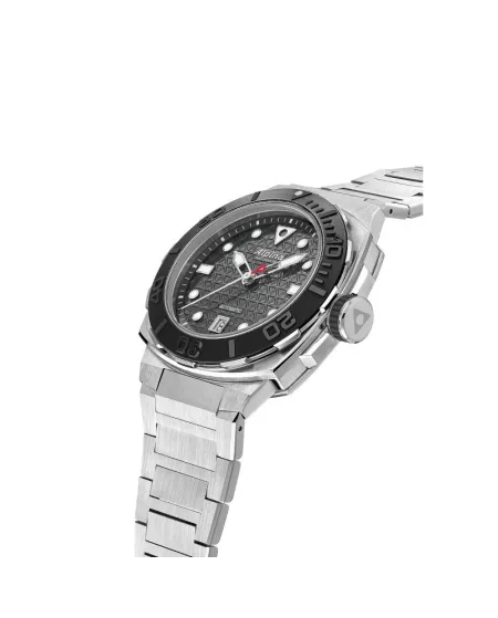 Alpina Seastrong Diver Extreme Automatic Black Watch with Steel Strap