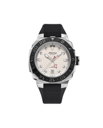 Montre Alpina Seastrong Diver Extreme Automatic GMT à bracelet en caoutchouc blanc