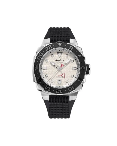 Alpina Seastrong Diver Extreme Automatic GMT White Rubber Strap Watch