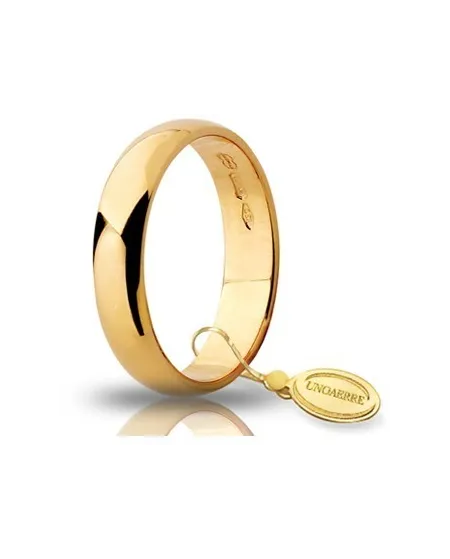 Unoaerre Wide Wedding Ring in Yellow Gold 4 Grams