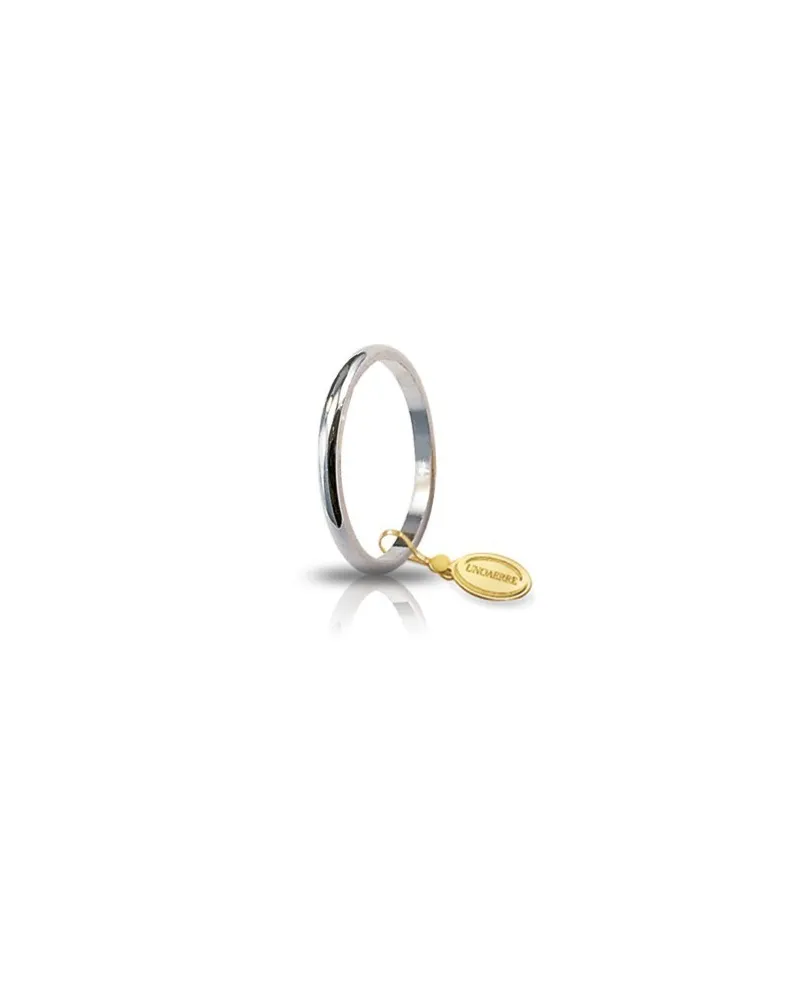 Fede Nuziale Unoaerre Francesina in Oro Bianco 1,5 Grammi