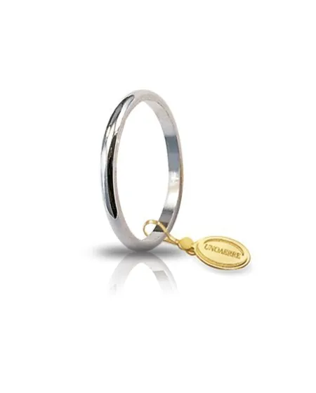 Fede Nuziale Unoaerre Francesina in Oro Bianco 1,5 Grammi