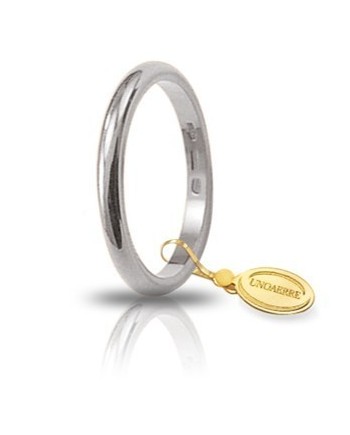 Unoaerre French Wedding Ring in White Gold 3 Grams
