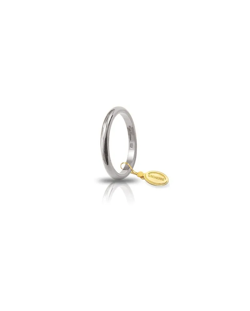 Fede Nuziale Unoaerre Francesina in Oro Bianco 3 Grammi Fede Nuziale Unoaerre Francesina in Oro Bianco 3 Grammi