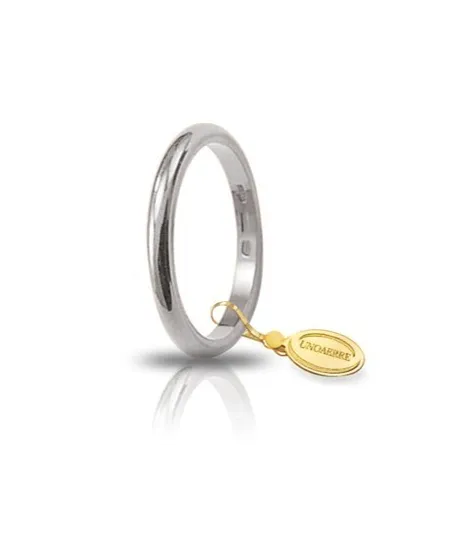 Fede Nuziale Unoaerre Francesina in Oro Bianco 3 Grammi